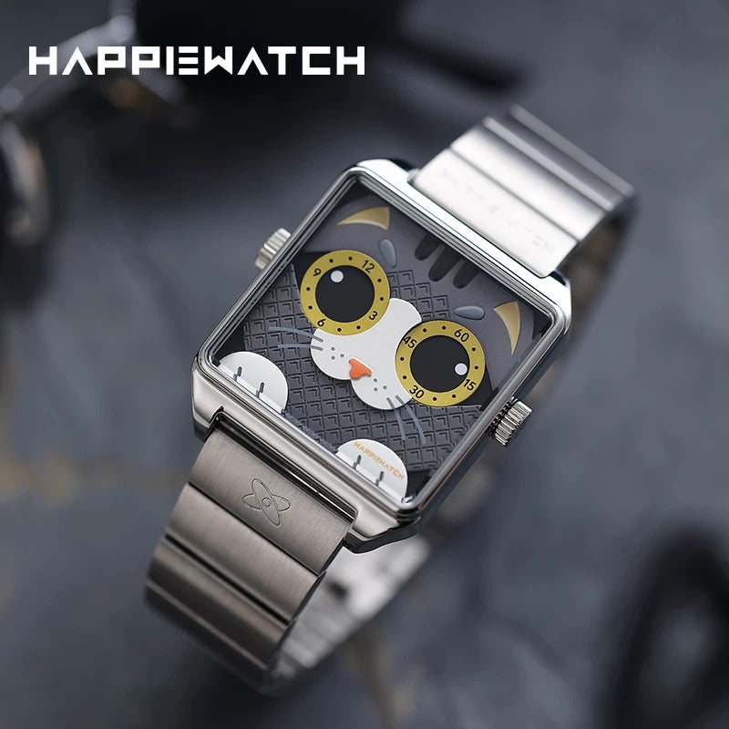 HappieWatch The Shadow Walker A Cool Grey Cat Watch HappieWatch