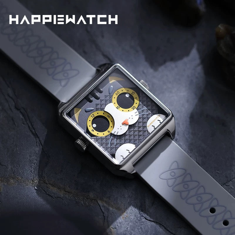 HappieWatch The Shadow Walker A Cool Grey Cat Watch HappieWatch