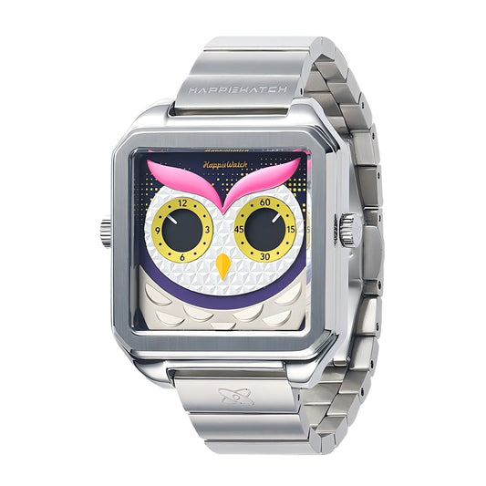 HappieWatch Silver Owl Watch HappieWatch