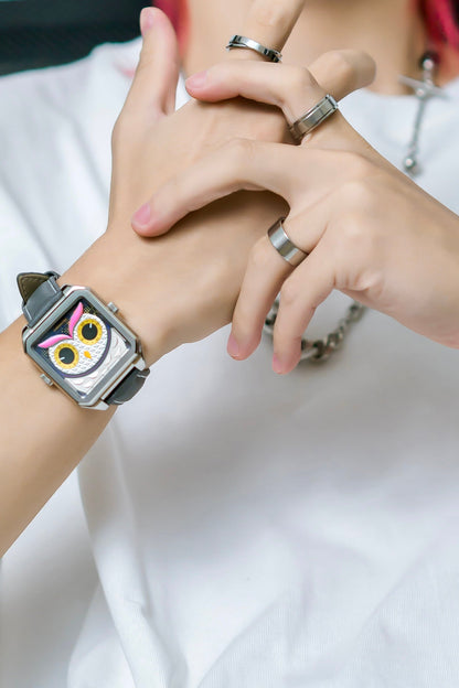 HappieWatch Silver Owl Watch HappieWatch