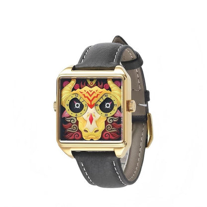 Happiewatch The Sacred Bull of Five Colors — Power Meets Art HappieWatch