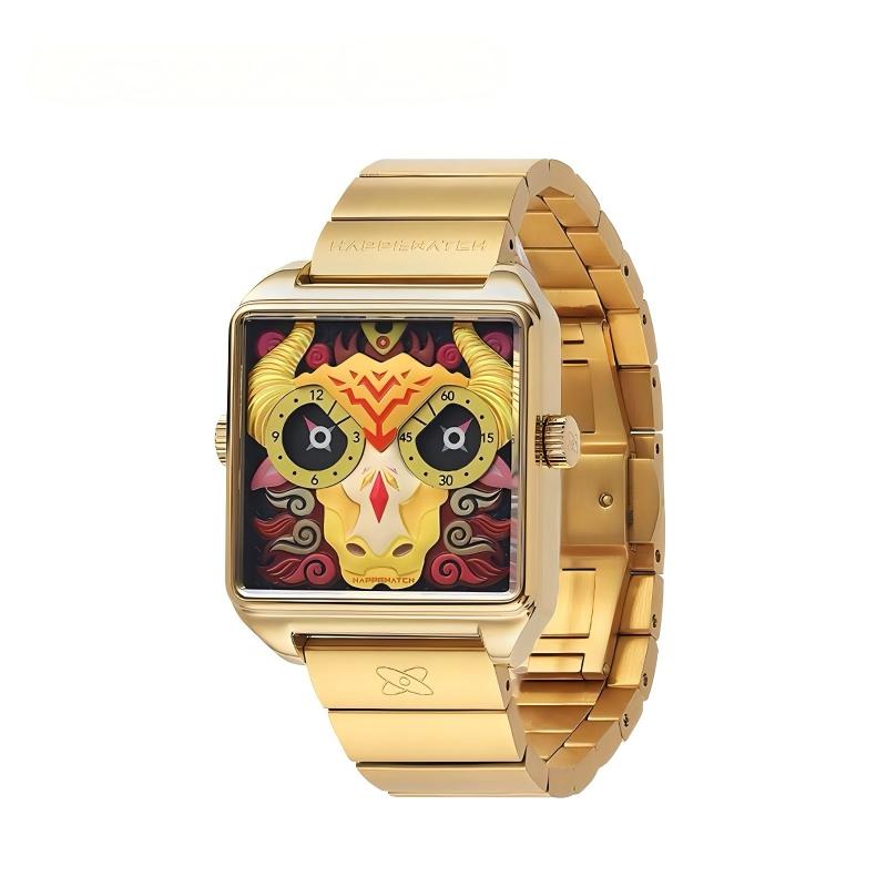 Happiewatch The Sacred Bull of Five Colors — Power Meets Art HappieWatch