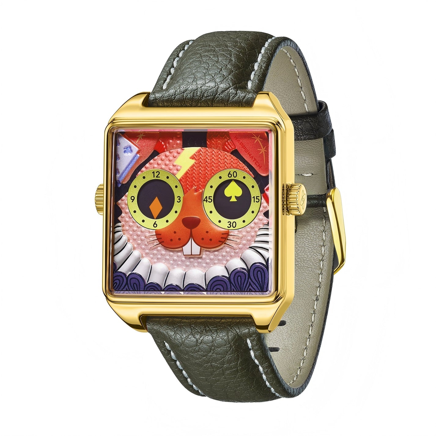 Festive Rabbit Watch | Limited Edition Art Watch – HappieWatch