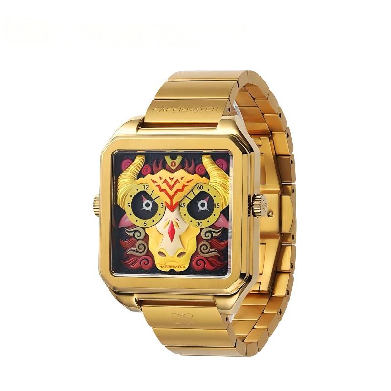 Happiewatch The Sacred Bull of Five Colors — Power Meets Art HappieWatch