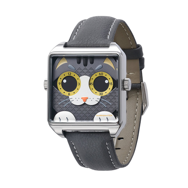 HappieWatch The Shadow Walker A Cool Grey Cat Watch HappieWatch