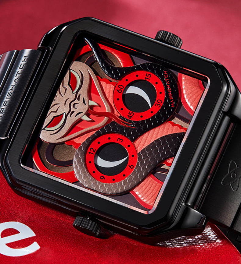 HappieWatch Black Mamba Steel Watch — Venomous Red Dial HappieWatch