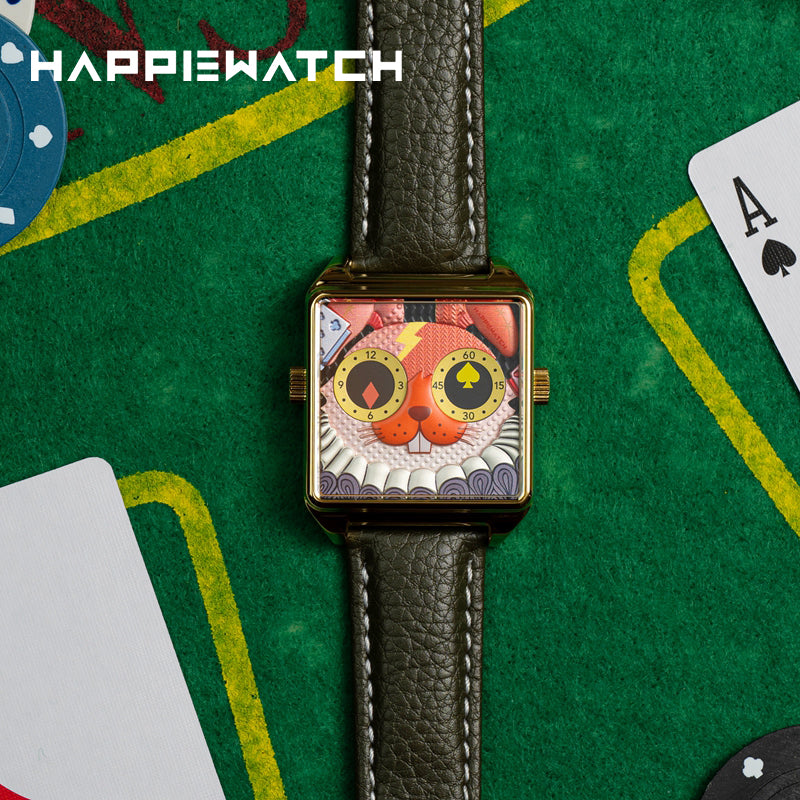 Festive Rabbit Watch | Limited Edition Art Watch – HappieWatch