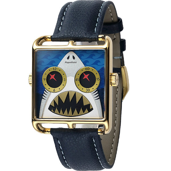 HappieWatch “Deep Blue Fury” Shark Art Watch — Limited Edition HappieWatch