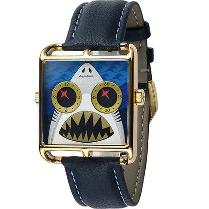 HappieWatch “Deep Blue Fury” Shark Art Watch — Limited Edition HappieWatch