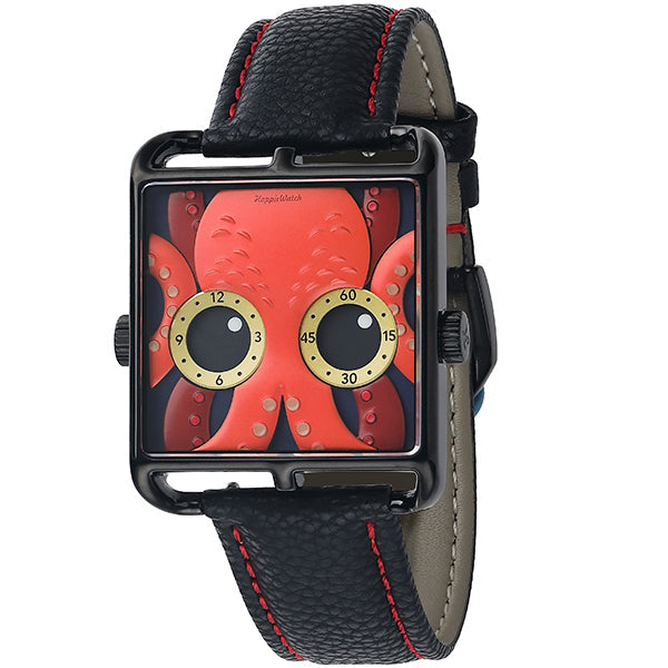 HappieWatch “Crimson Octopus” Art Dial Watch — Limited Edition HappieWatch