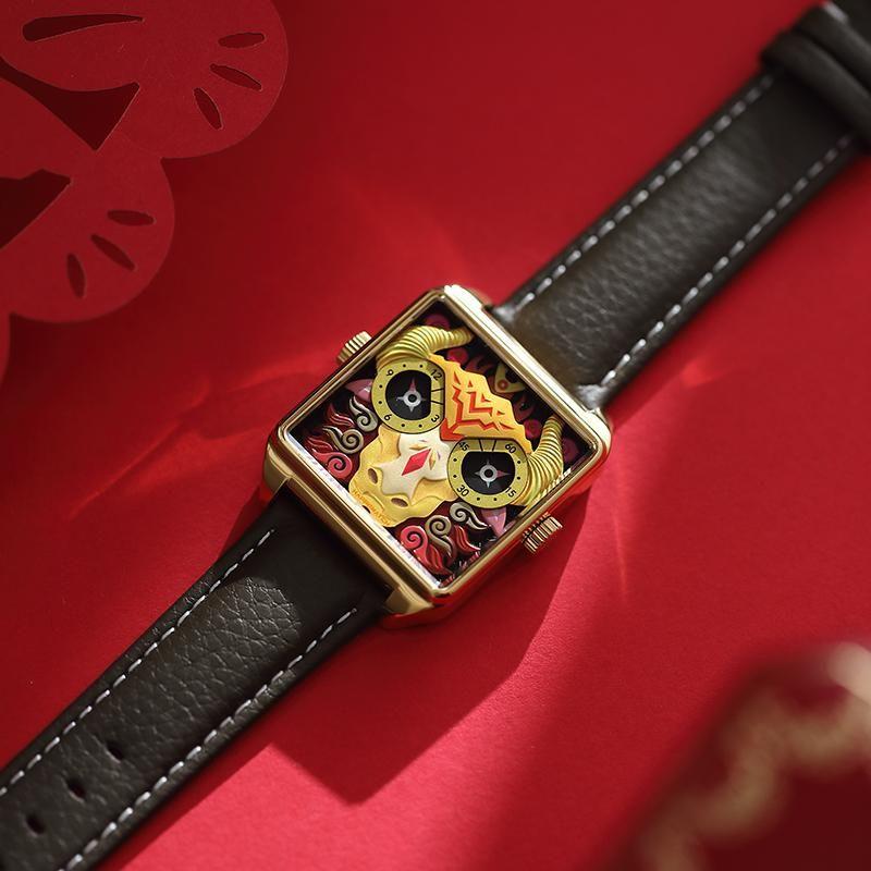 Unisex wristwatch, cool watch, bull, HappieWatch