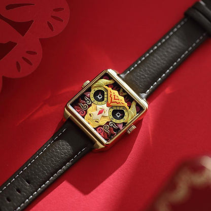 Unisex wristwatch, cool watch, bull, HappieWatch