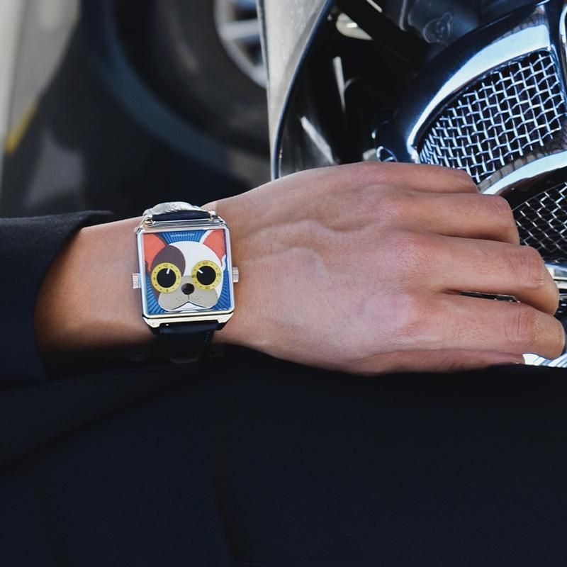 Unisex wristwatch, cool watch, bull dog duke, HappieWatch