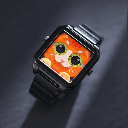 Unisex wristwatch, cool watch, ginger cat, HappieWatch