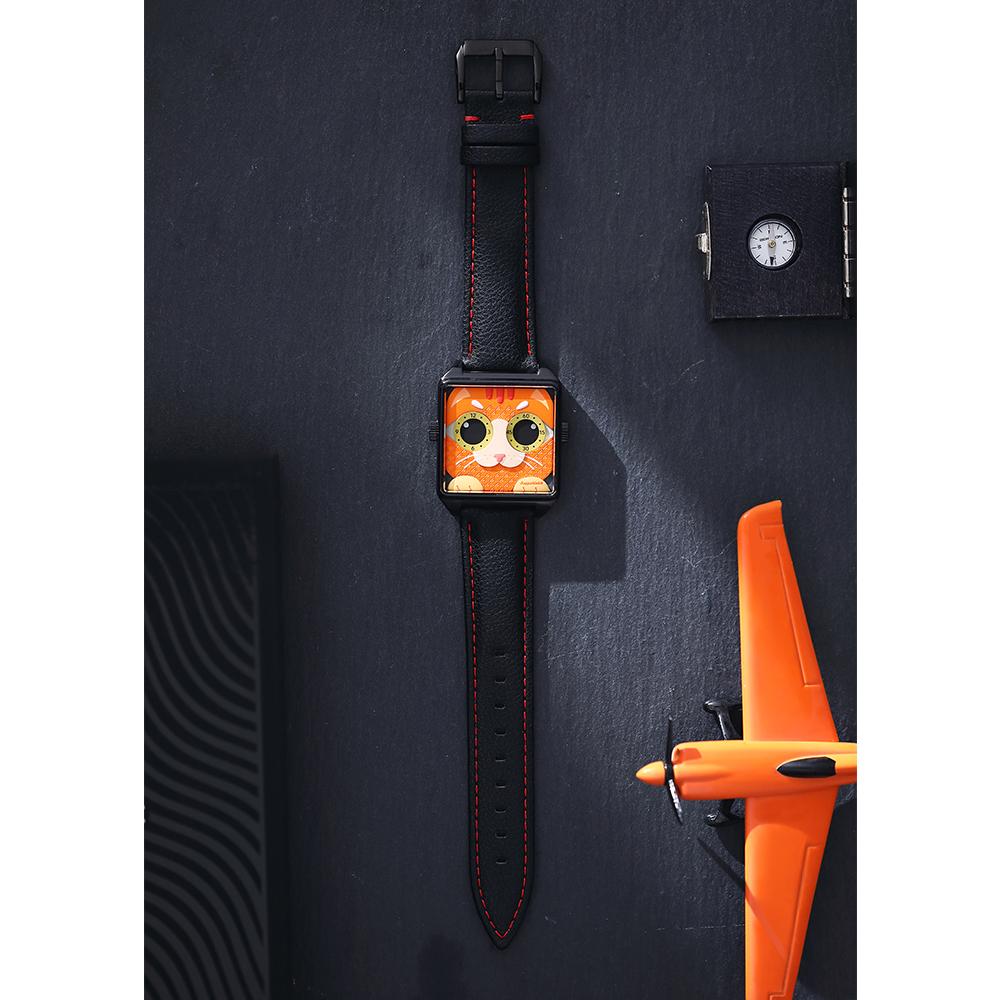 Unisex wristwatch, cool watch, ginger cat, HappieWatch