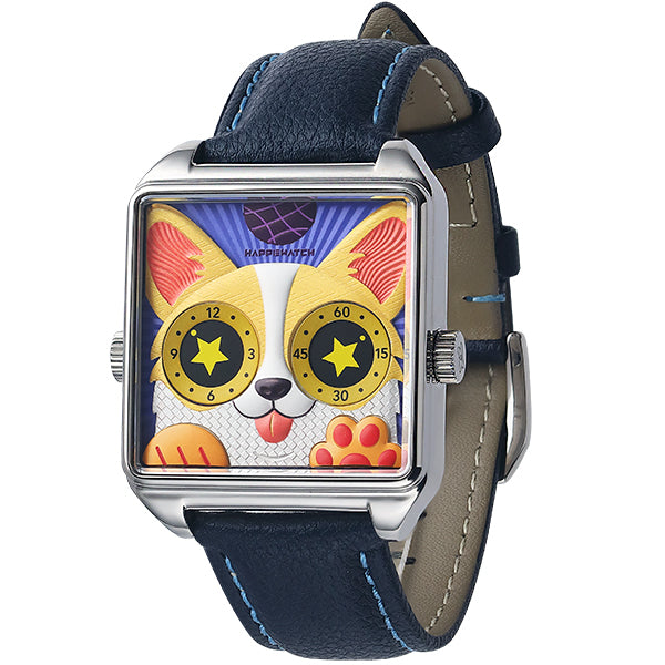 Unisex wristwatch, cool watch, corgi, HappieWatch