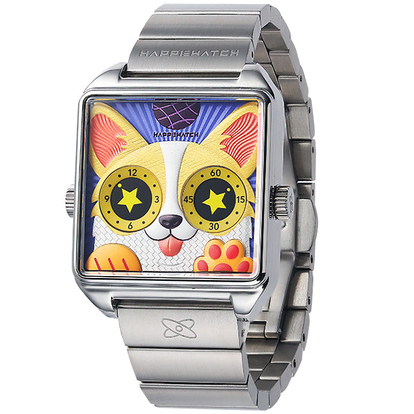Unisex wristwatch, cool watch, corgi, HappieWatch